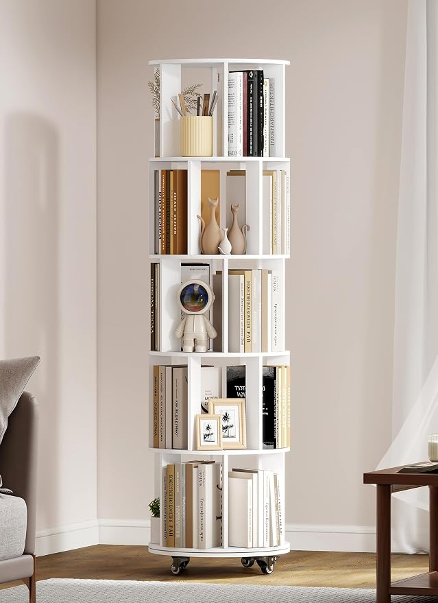 5 Tier 360° Rotating Bookshelf by Suuiwau