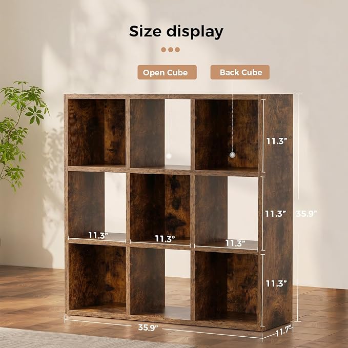 LUCKLIFE 9-Cube Storage Organizer, Stackable Modular Bookcase Shelf - Image 2