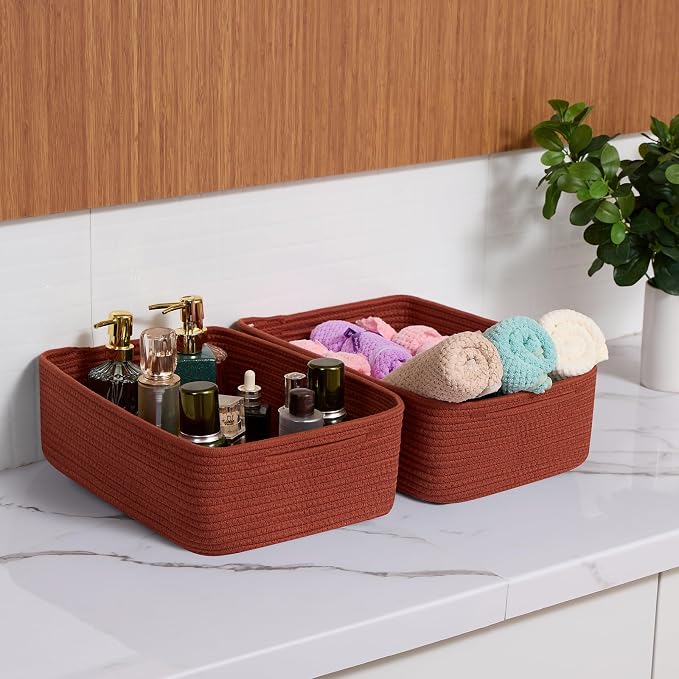 Large Shallow Organizing Baskets 15x11x5.1 Inches - Image 6