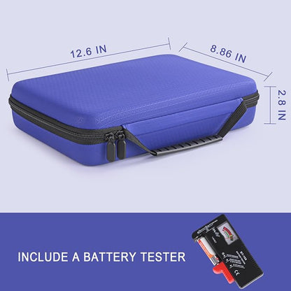 Battery Organizer Storage Case for AA AAA C D 9V, for 7 Batteries Variety Pack - Image 4