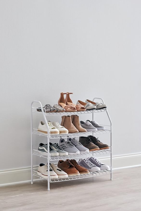 Rubbermaid 4-Tier Wire Shoe Rack, Simple Assemble, Storage Shelf - Image 5