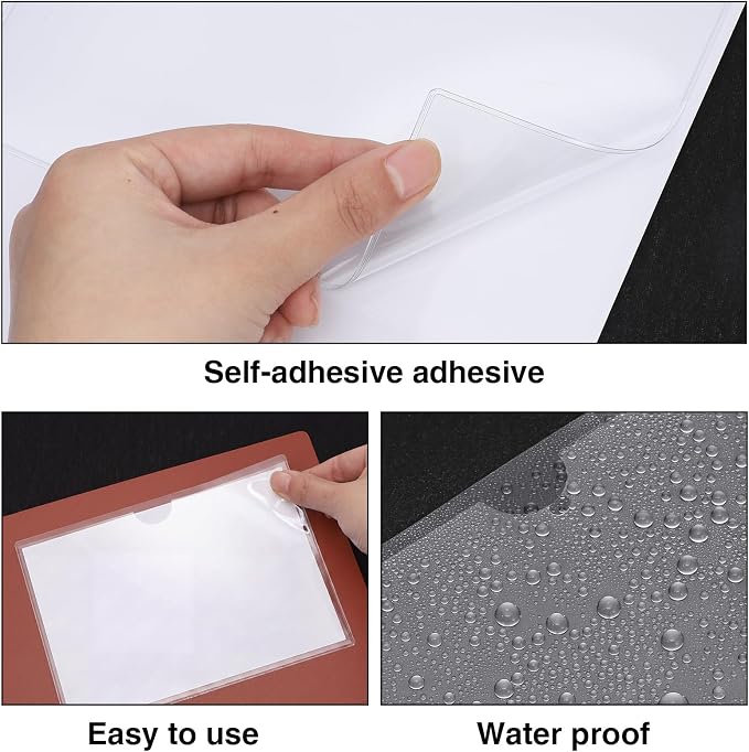 36 Pack Adhesive Index Card Holders, Top Loading, Sticks To Bins Shelves Boxes - Image 3
