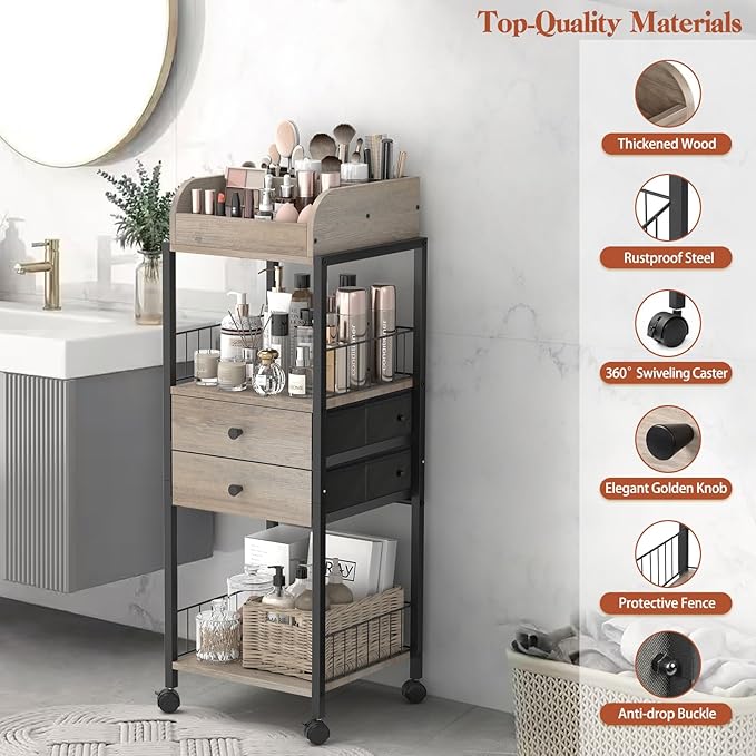 Makeup Organizer, Floor Skincare Organizers Make Up Organizers and Storage - Image 4