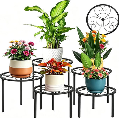 5 Pack Metal Plant Stands, Heavy Duty Potted Holder by mekpiwu