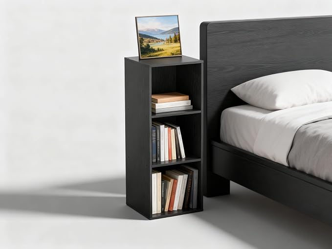 3 Cube Storage Organizer, 3 Tier Cube Low Bookcase Freestanding Storage Display - Image 2