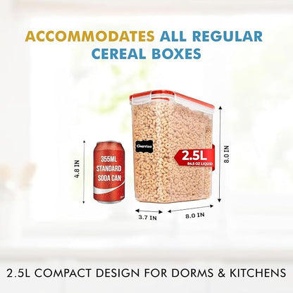 Shazo 2 Pack Small Airtight Cereal Containers Storage - Image 9