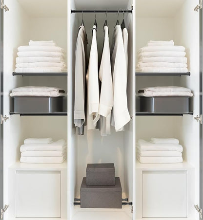 MEXAU 2Pack Spring Tension Curtain Rod 16.5-28 inch Black Small Tension Rod | - Image 7