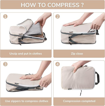 CherryNow Compression Packing Cubes, 7 Set Packing Cubes - Image 3