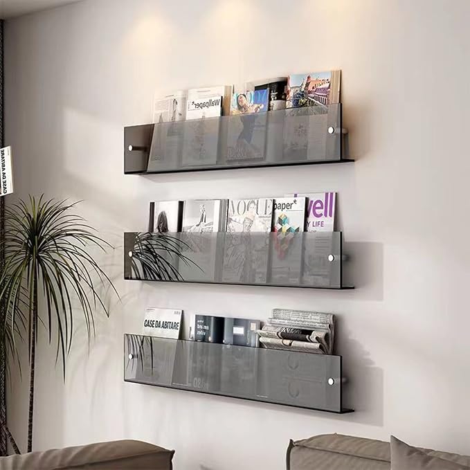 ROYALITA 2-Pack Acrylic Magazine Holder Brochure Holder, Fashion Hanging - Image 5