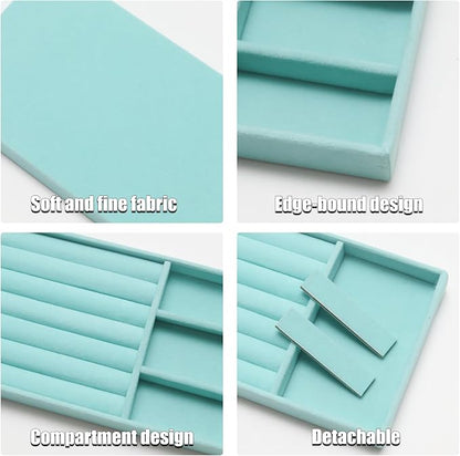 Velvet Jewelry Trays for Drawers, Ring Earring Necklace Bracelet Holder - Image 3