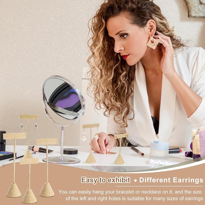 Marsui 12 Pcs Earring Display Set Earring T Bar Display Earring Holders - Image 4