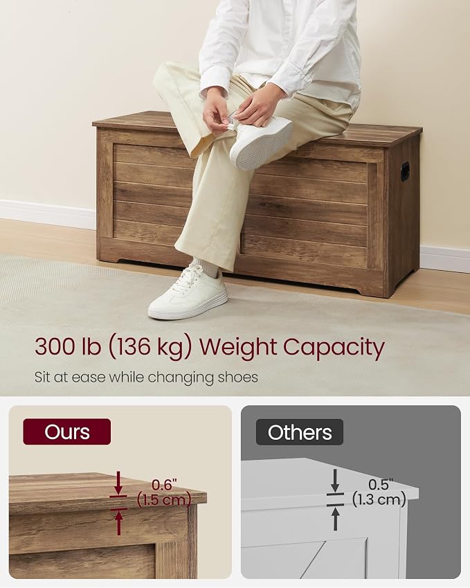 VASAGLE Storage Chest, Storage Bench - Image 7