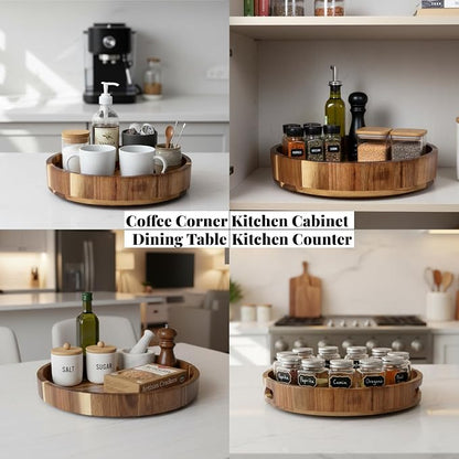 Acacia Wood Lazy Susan - Image 5