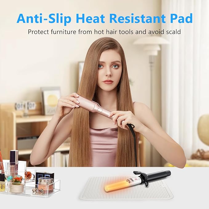 Quccefods Heat Resistant Mat Large Silicone Hot Hair Tools Mat - Image 3