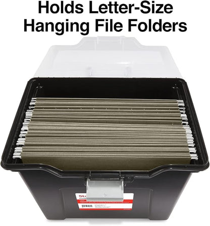 STAPLES File Folder Tote, Portable Filing Box - Image 2