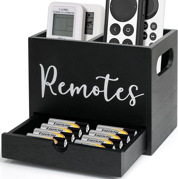 Remote Control Holder, 2 Slot TV Remote Holder& Desk Organizer by BUYNOW