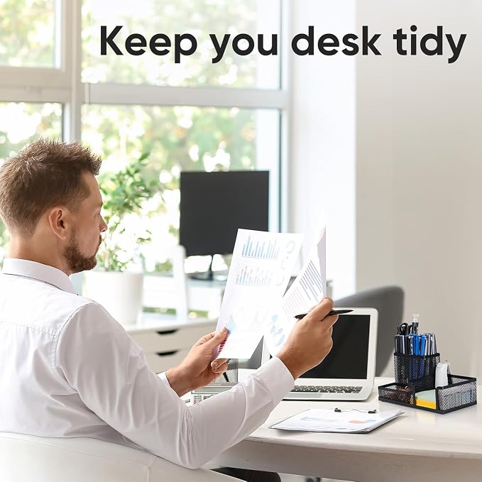 deli Mesh Desk Organizer Office Supplies Caddy - Image 3