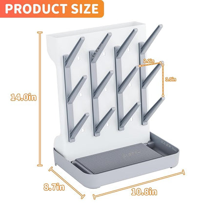 SuoXing Vertical Baby Bottle Drying Rack, Space Saving Countertop Baby Drying - Image 3