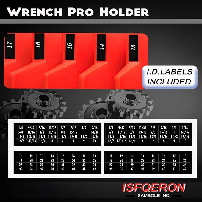 12 PC Magnetic Tool Organizer for Wrenches - Image 3