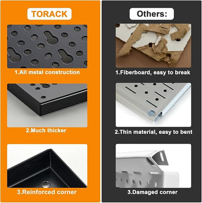 TORACK Metal Pegboard Wall Organizer System - Image 6