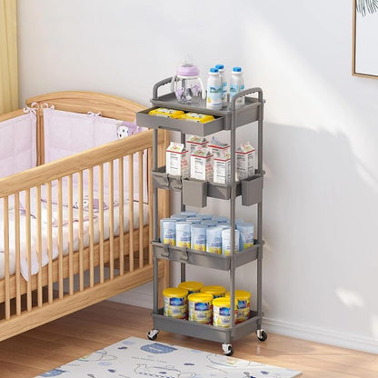 4 Tier Rolling Utility Cart - Image 7