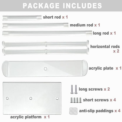 Bigfety Acrylic Headband Holder, 3-Tier Hair Accessories Organizer Clear Stand - Image 6