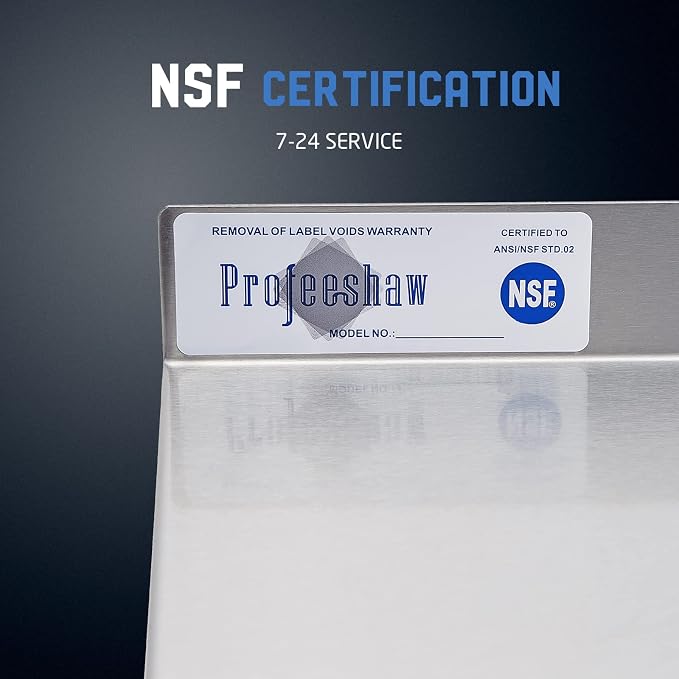Profeeshaw NSF Stainless Steel Shelf 12” x 72”, 345 lb Commercial Shelves Wall - Image 4