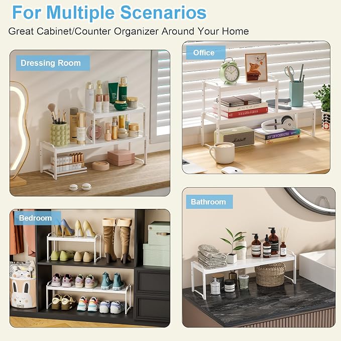 2 Pack Stackable Expandable Shelves - Image 9