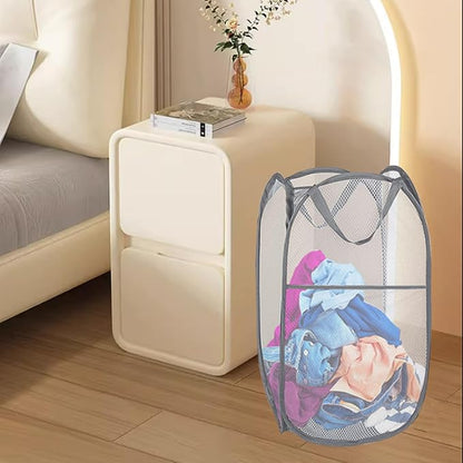 2 Pack Pop Up Laundry Hamper, Collapsible Laundry Baskets, Foldable Mesh - Image 5