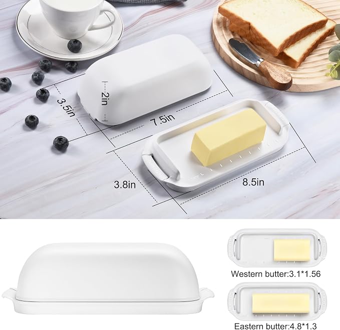 AONCO Butter Dish with Lid, Butter Container Holds - Image 2