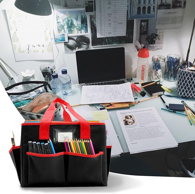 Cupohus Extra Large Art Organizer Craft Storage Tote Bag - Image 7