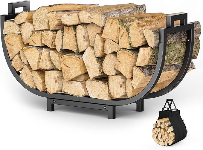 Elbourn Firewood Rack, 24 Inch Indoor Fireplace Log Holder by Elbourn
