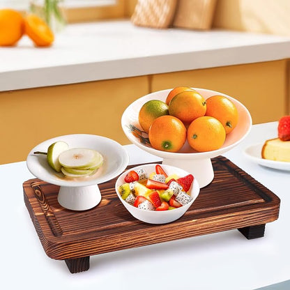 Farmhouse Bathroom Counter Tray Wood Risers Display Stands Kitchen Countertop - Image 7