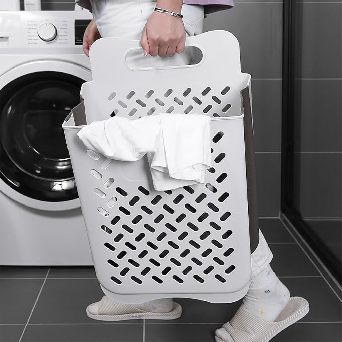 Plastic Collapsible Hanging Laundry Baskets - Image 7