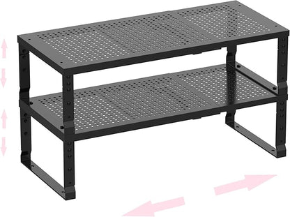 Metal Stackable Expandable Storage Shelf by HOMEPAGE