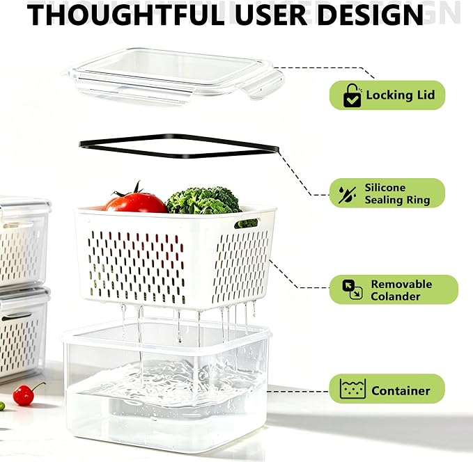5 Pack Fruit Storage Containers - Image 5