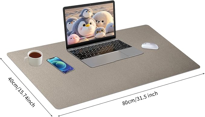 Bloss Pearl Gray Desk Mat 31.5"x15.7", Desk Matt - Image 6
