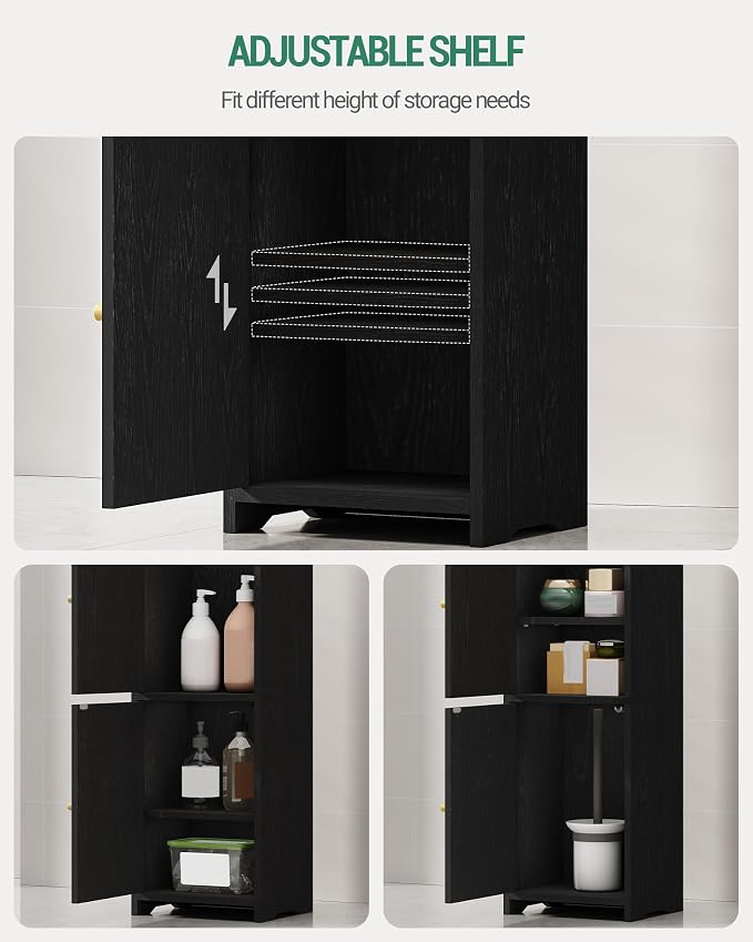 Hzuaneri Bathroom Storage Cabinet, Small Corner Floor Cabinet - Image 6