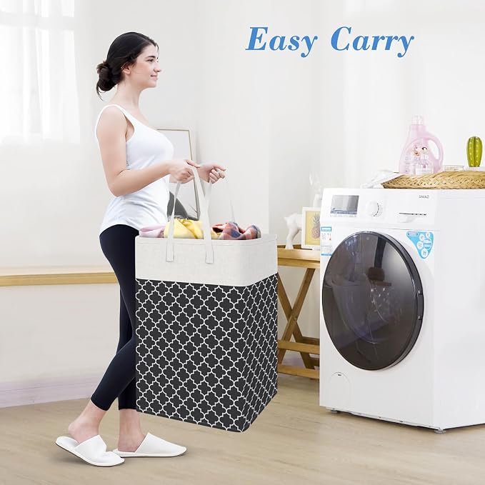 BlissTotes 3-Pack Laundry Basket, Freestanding＆Waterproof Laundry Hamper - Image 5