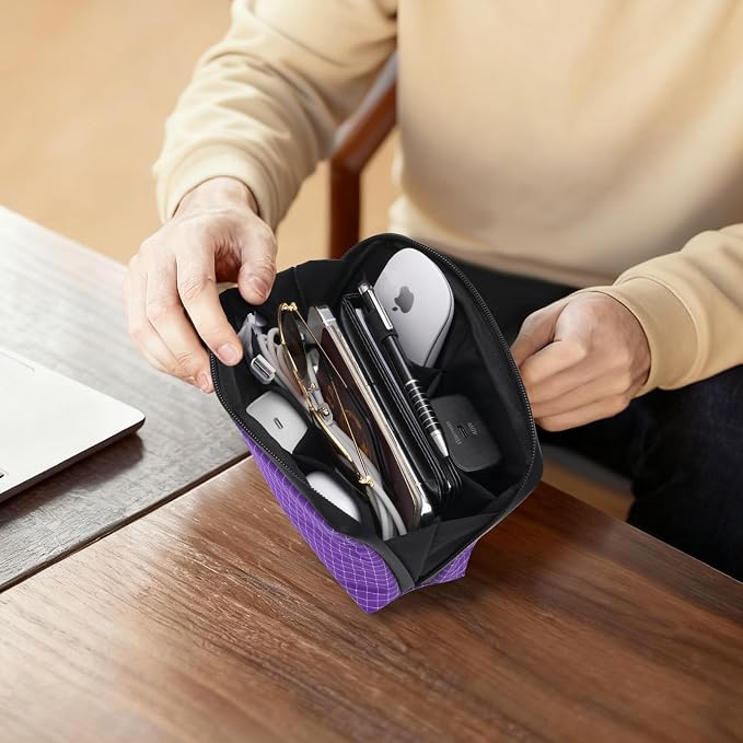 simtoper Small Electronics Organizer Travel Case – Slim Travel Cable Pouch - Image 6