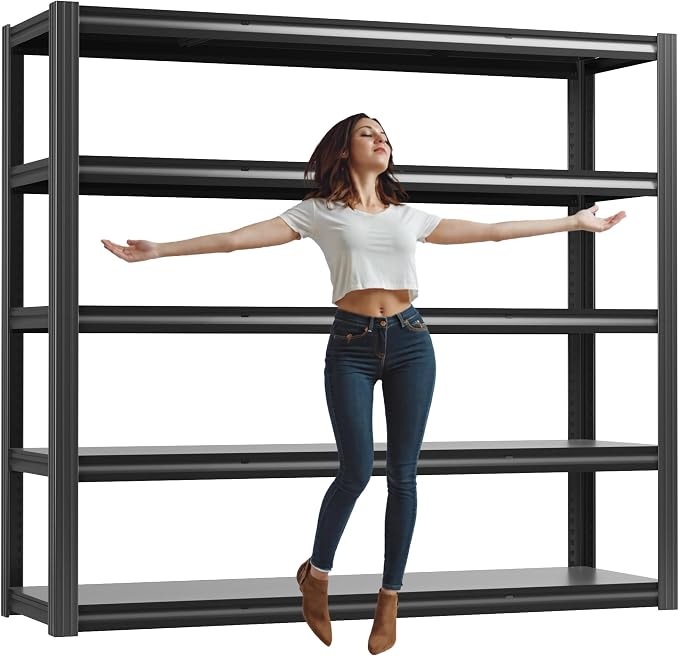 60" W Garage Shelving Heavy Duty, 5 Tier Storage Shelves, 3030LBS Adjustable - Image 9