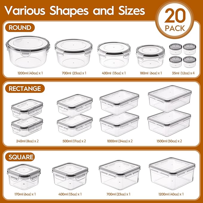 40 PCS Food Storage Containers - Image 2