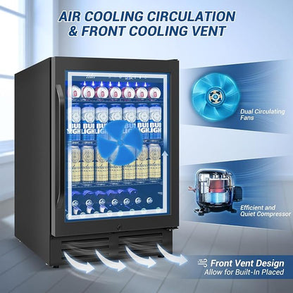 24 Inch Beverage Refrigerator Under Counter, and Milk - Image 4