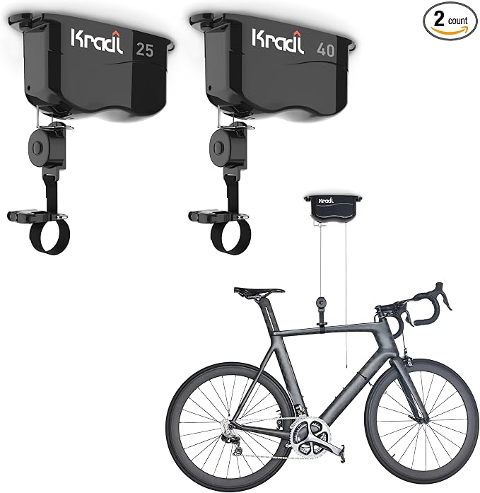 Kradl - Ceiling Mount Bike Lift and Rack. Bicycle Storage Hoist Without by Kradl