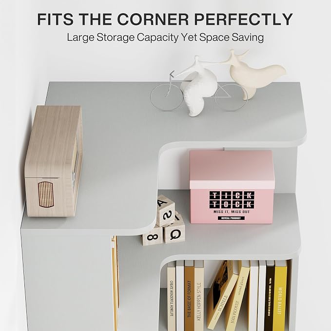 Tribesigns 6-Tier Corner Bookshelf, 64.96 Inch Tall Bookcase - Image 5