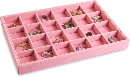 Frebeauty Stackable Velvet Jewelry Organizer Trays - Image 5