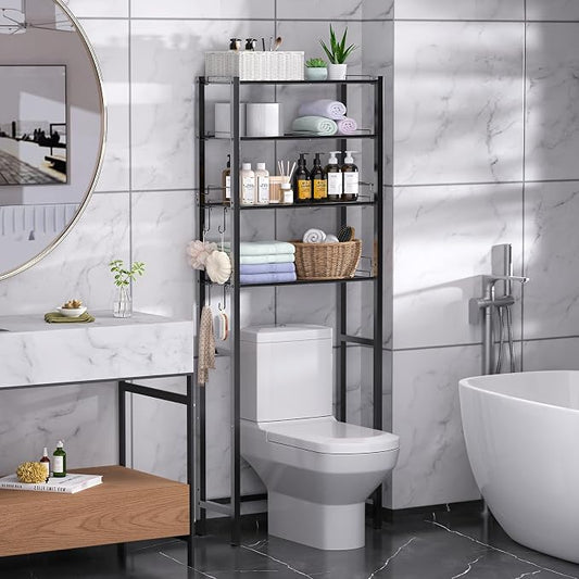 samstar 4 Tier Over The Toilet Storage Rack, Bathroom Organizer Shelves Cabinet by Samstar