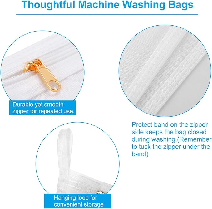 GOGOODA 3 Pack Delicates Laundry Bags, Fine Mesh Wash Bag - Image 5