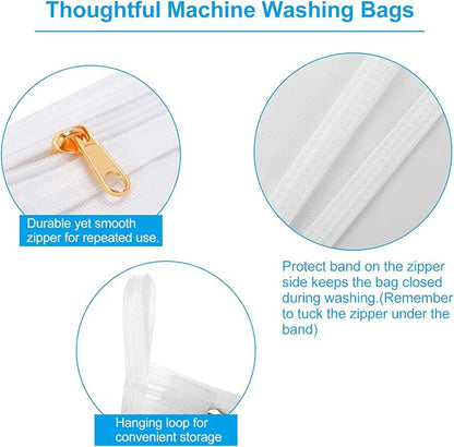 GOGOODA 3 Pack Delicates Laundry Bags, Fine Mesh Wash Bag - Image 5