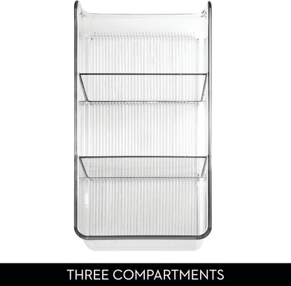 iDesign Stackable 3-Section Divided Storage Bin, - Image 5